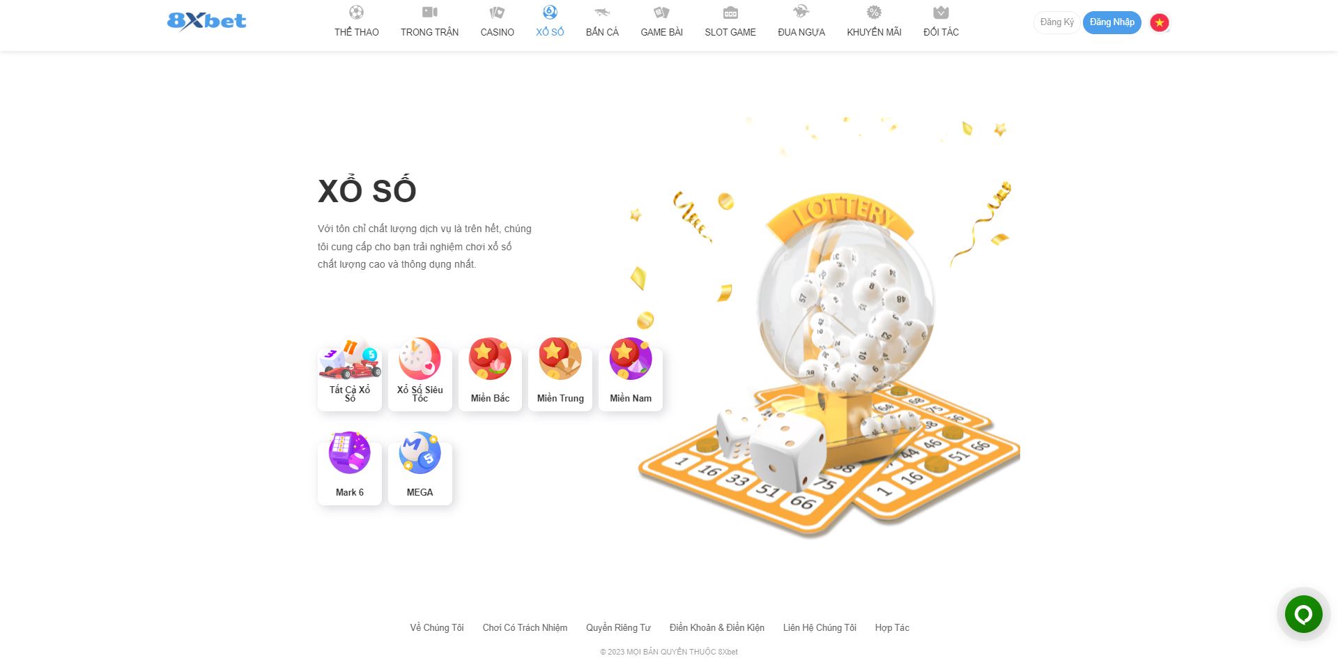 Xổ số online tại 8XBET